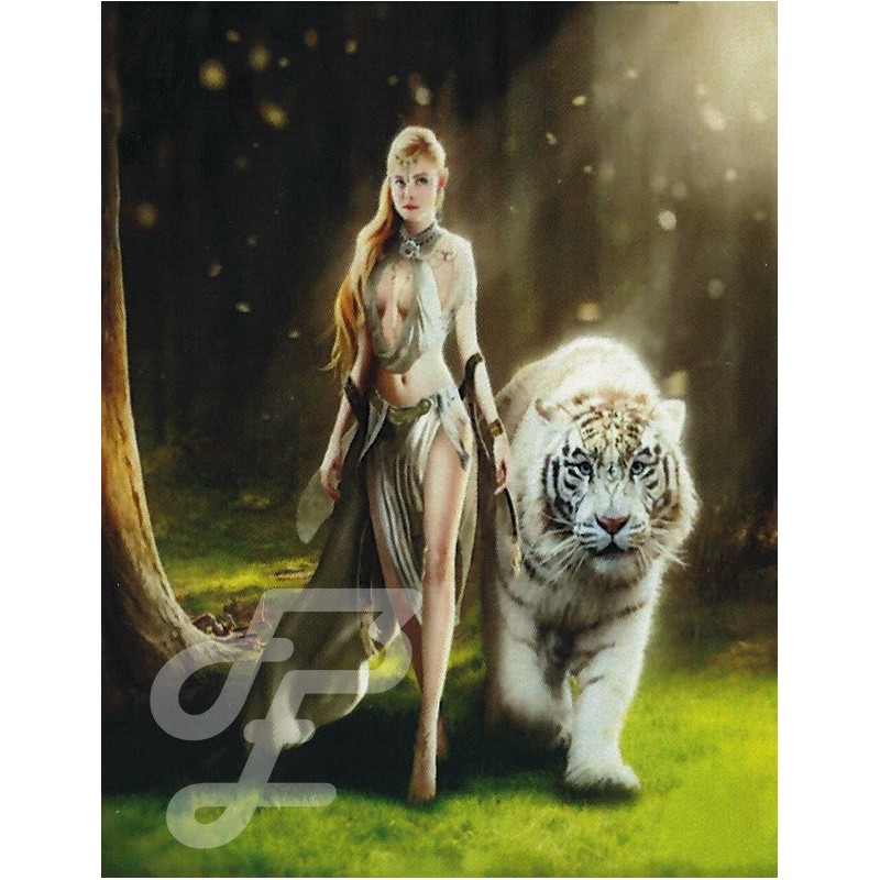 Déesse avec son Tigre blanc
