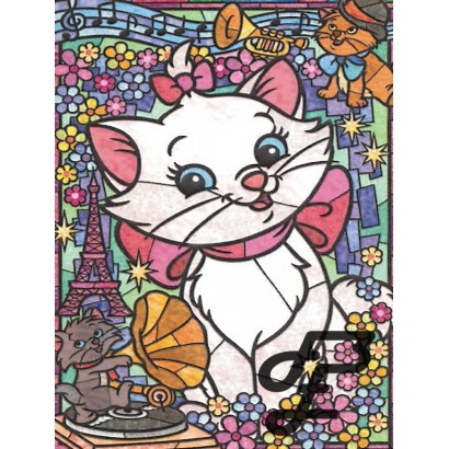 Dessin Chat blanc à Paris